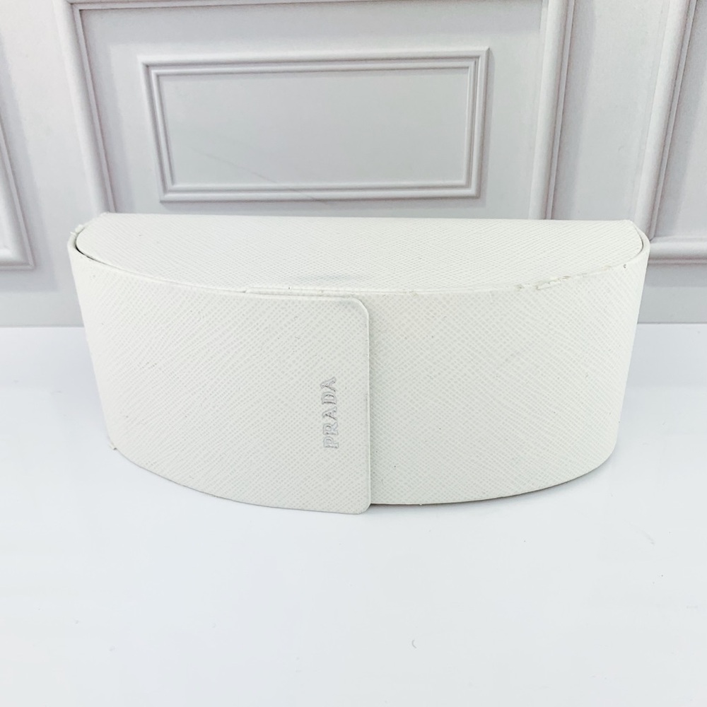Prada White Sunglasses Case W/Cloth